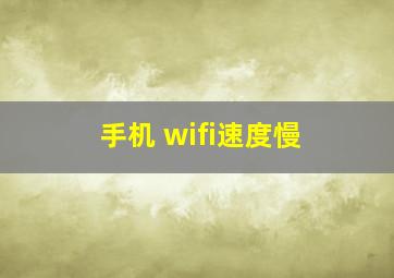 手机 wifi速度慢